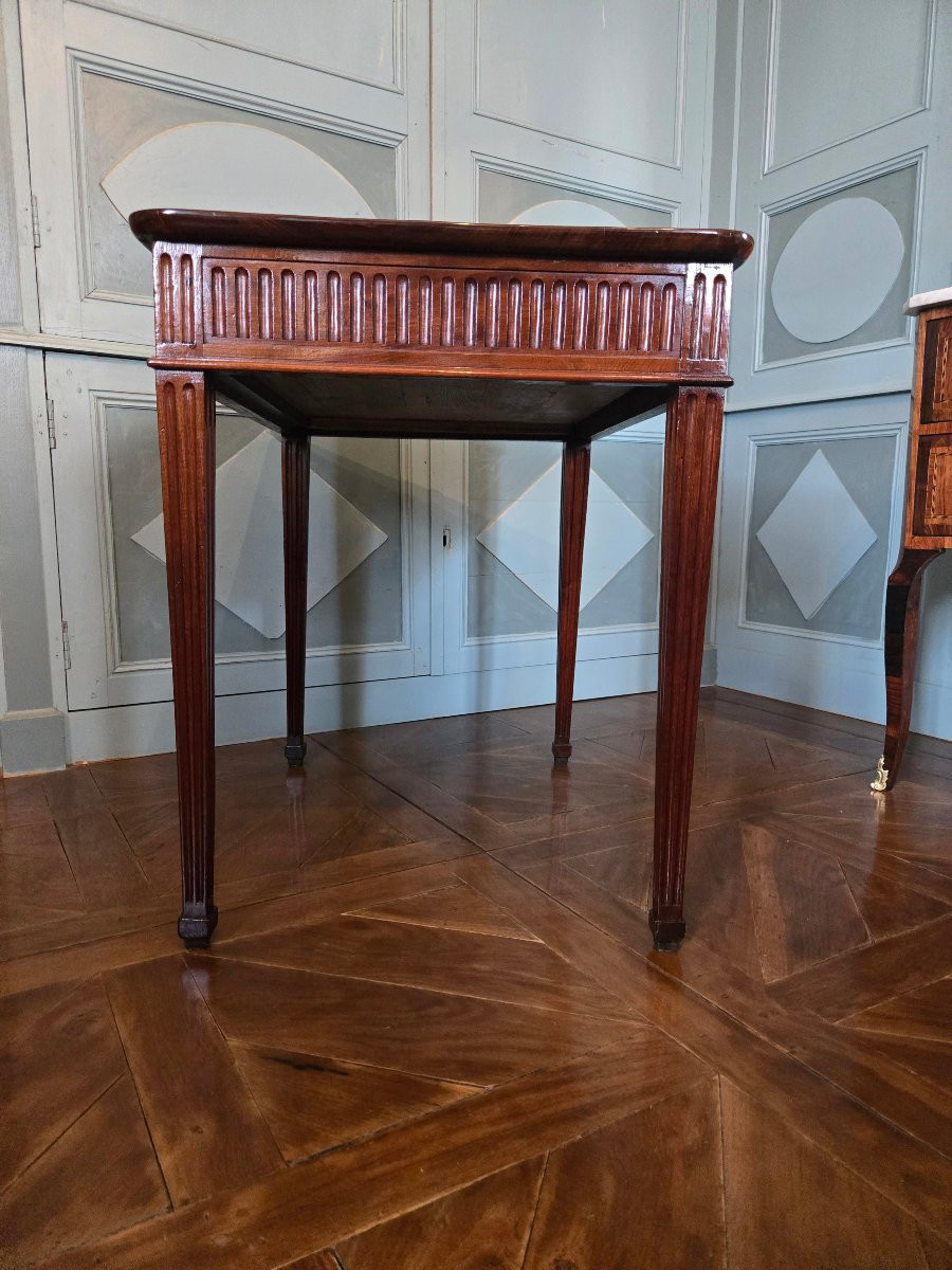 Solid Mahogany Cabaret Table – Louis XVI Period, Port Work  -photo-6