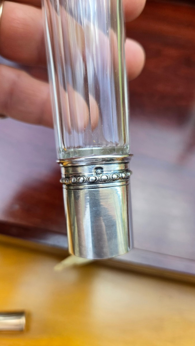 Flacon à Mélisse En Argent Et Cristal, Vers 1905–1910-photo-3