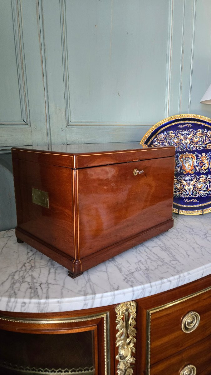19th Century Mahogany Collector's Box -photo-4