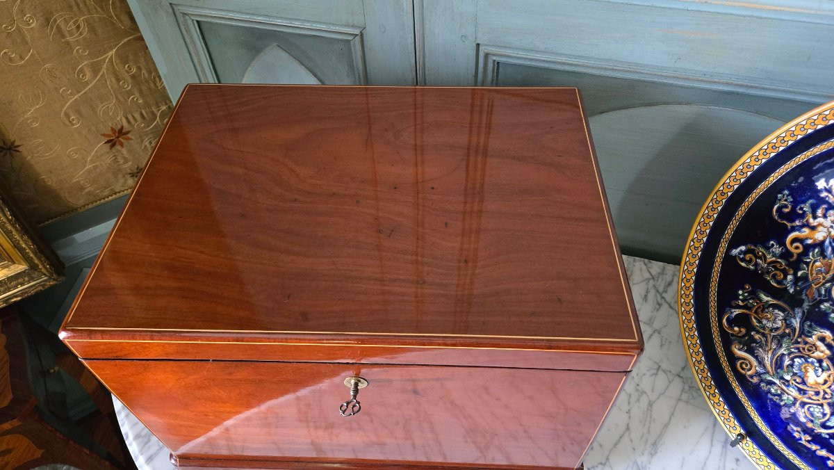 19th Century Mahogany Collector's Box -photo-4