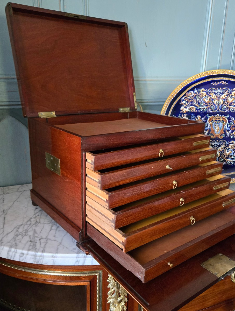 19th Century Mahogany Collector's Box 