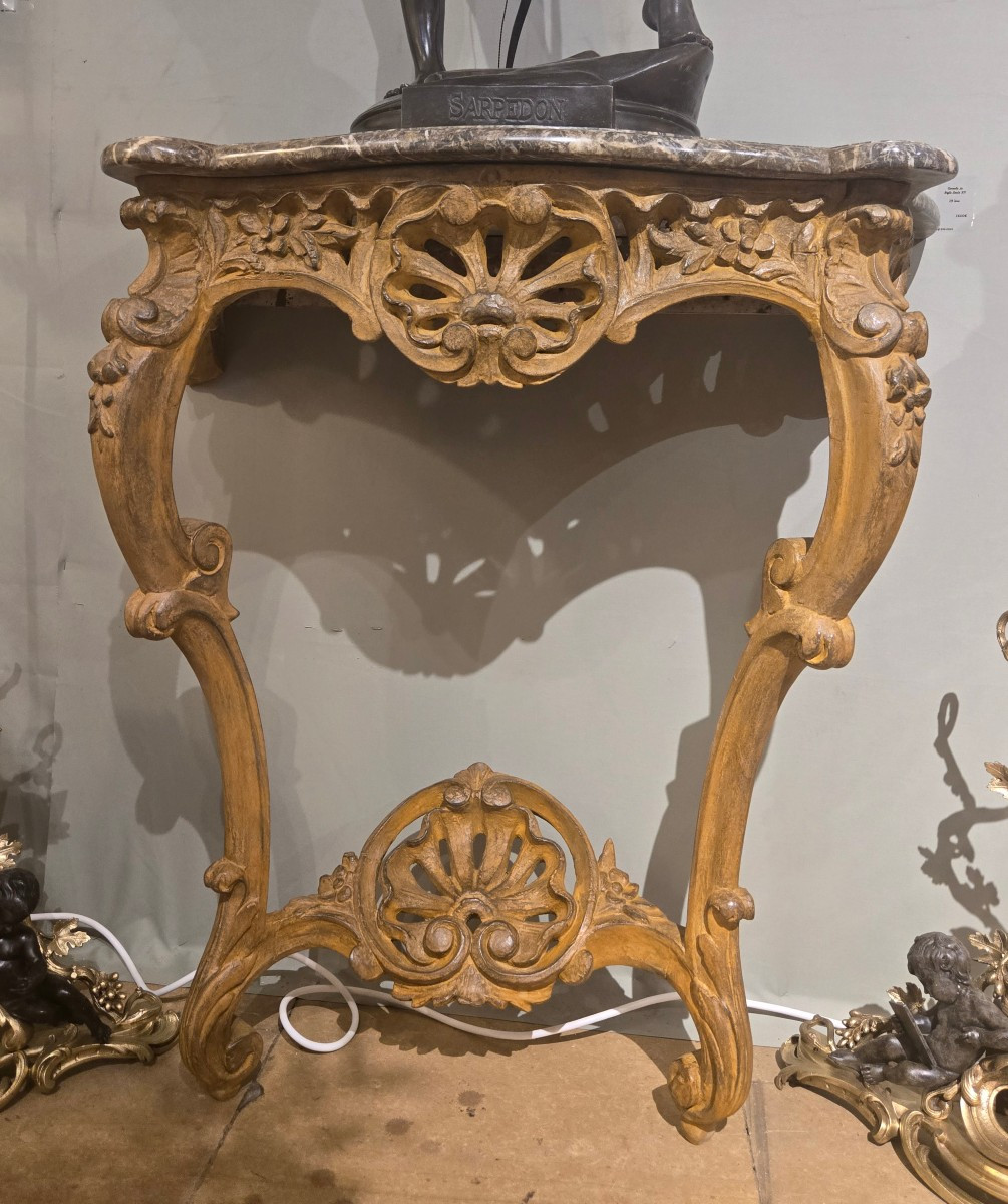 Louis XV Style Wall Console, 19th Century French Work.-photo-2