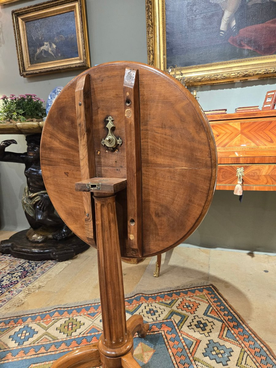 Louis XVI Period Cabaret Pedestal Table In Solid Mahogany – Circa 1780.-photo-5