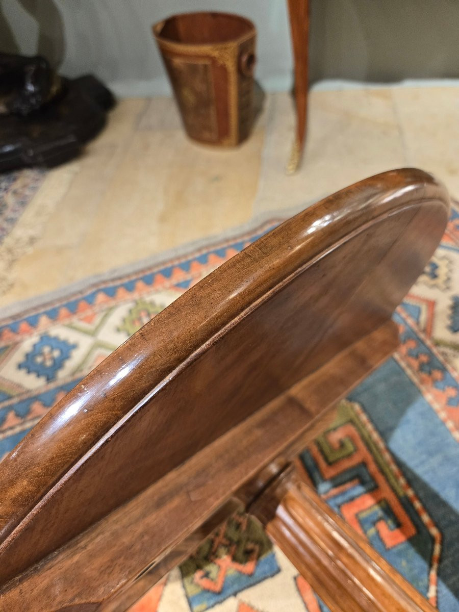 Louis XVI Period Cabaret Pedestal Table In Solid Mahogany – Circa 1780.-photo-7