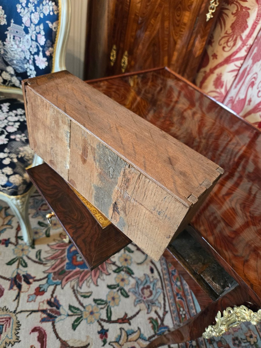 Louis XV Style Living Room Table In Violet Wood, Apocryphal Stamps “fd” And “jme”  -photo-7