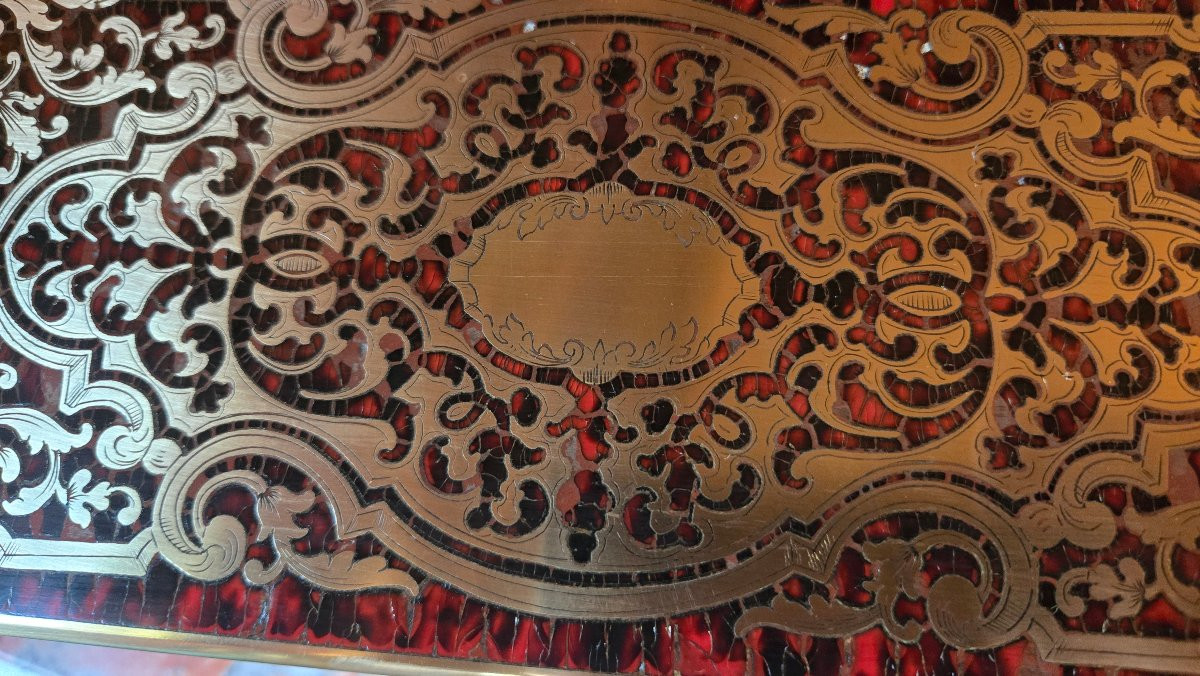 Boîte à gants en marqueterie Boulle – époque Napoléon III.-photo-1