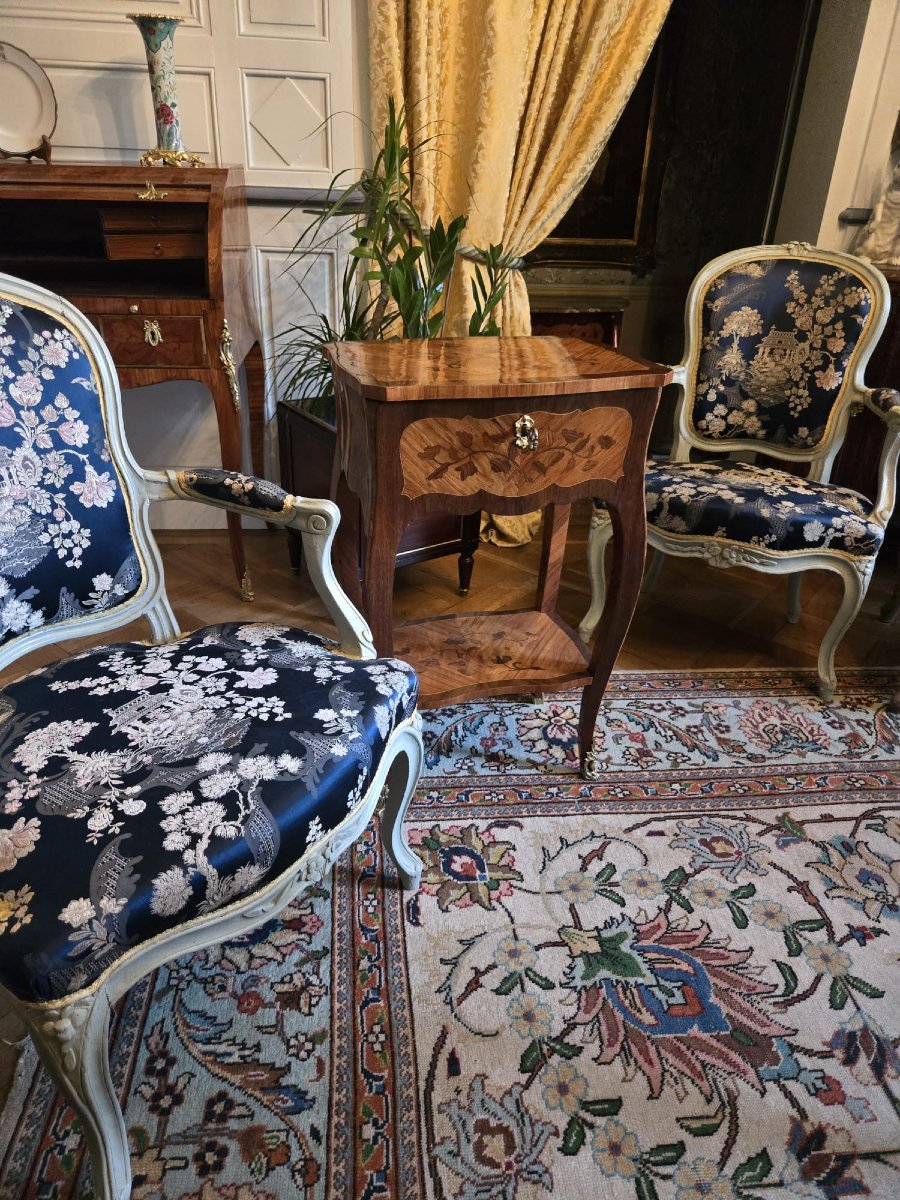 Meuble de dame de style Louis XV, travail de faussaire vers 1900-photo-7