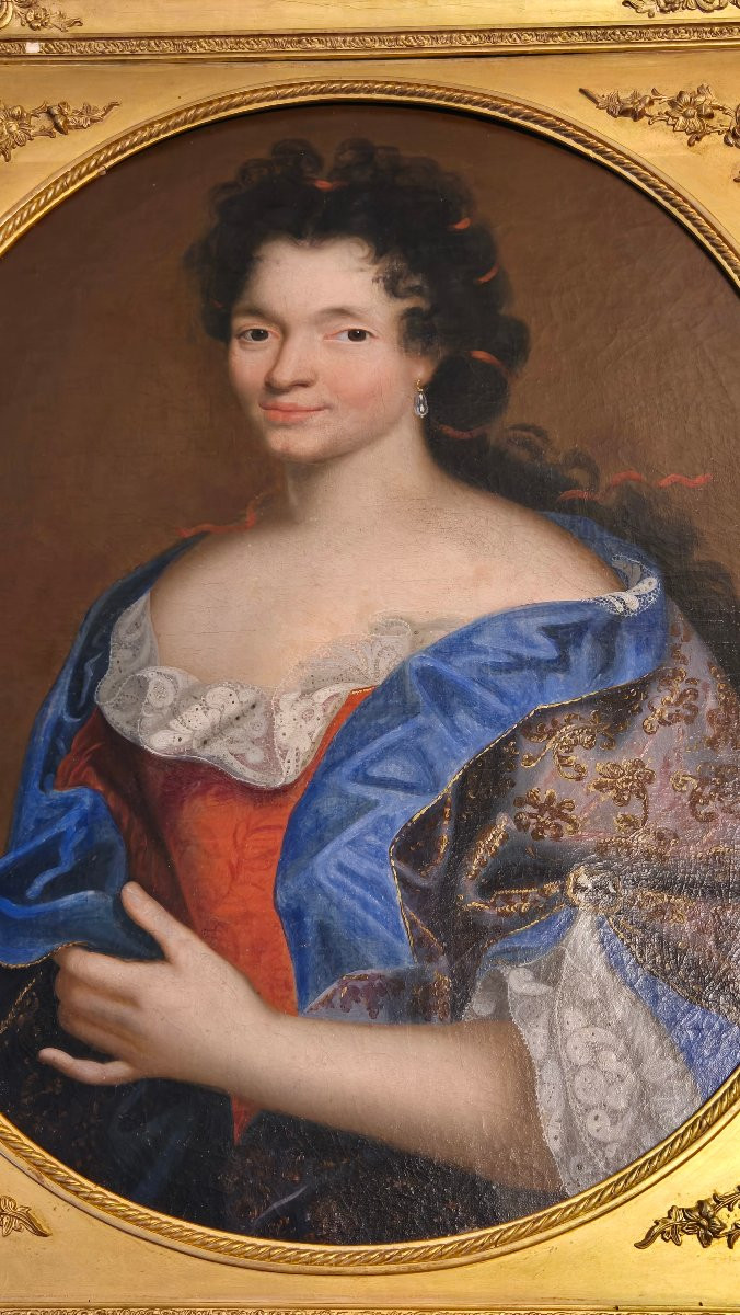 Portrait Of A Woman Known As At Fontange, Oil On Canvas, 17th Century-photo-3