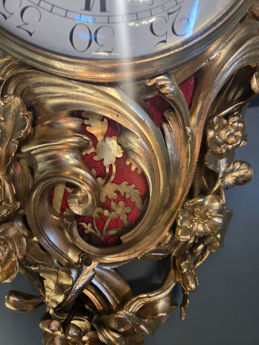 Louis XV Wall-mounted Cartel Attributed To Jean-joseph De Saint-germain.   -photo-3