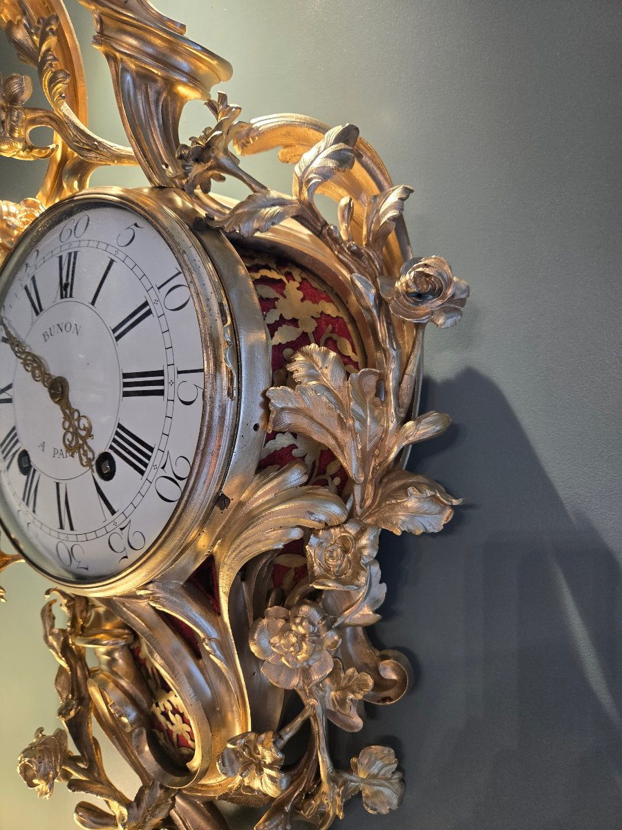 Louis XV Wall-mounted Cartel Attributed To Jean-joseph De Saint-germain.   -photo-2