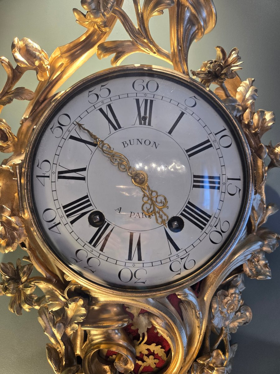 Louis XV Wall-mounted Cartel Attributed To Jean-joseph De Saint-germain.   -photo-3