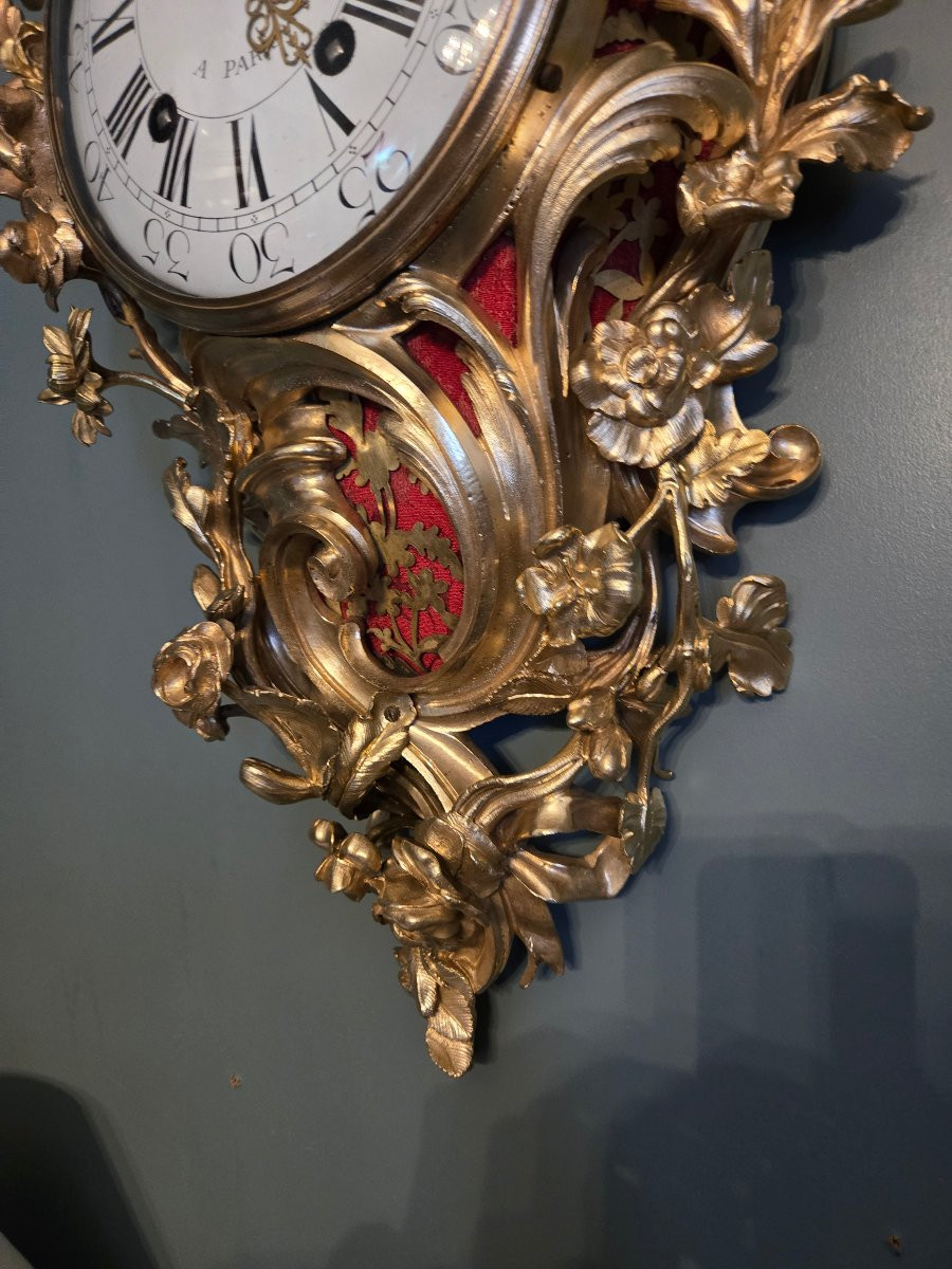 Louis XV Wall-mounted Cartel Attributed To Jean-joseph De Saint-germain.   -photo-5