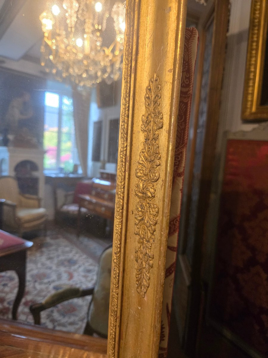 Miroir à cadre en bois doré – Époque Empire / Restauration, vers 1815–1830.  -photo-3