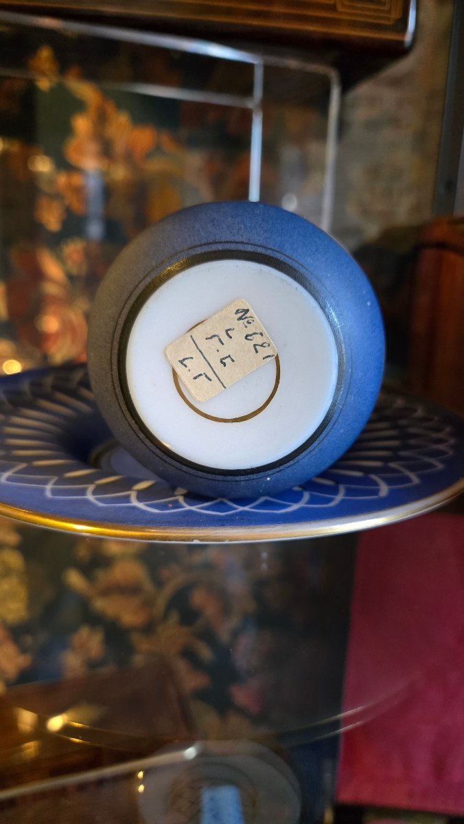 Night Service In Painted Blue Opaline, Charles X Period, Circa 1825–1830  -photo-3