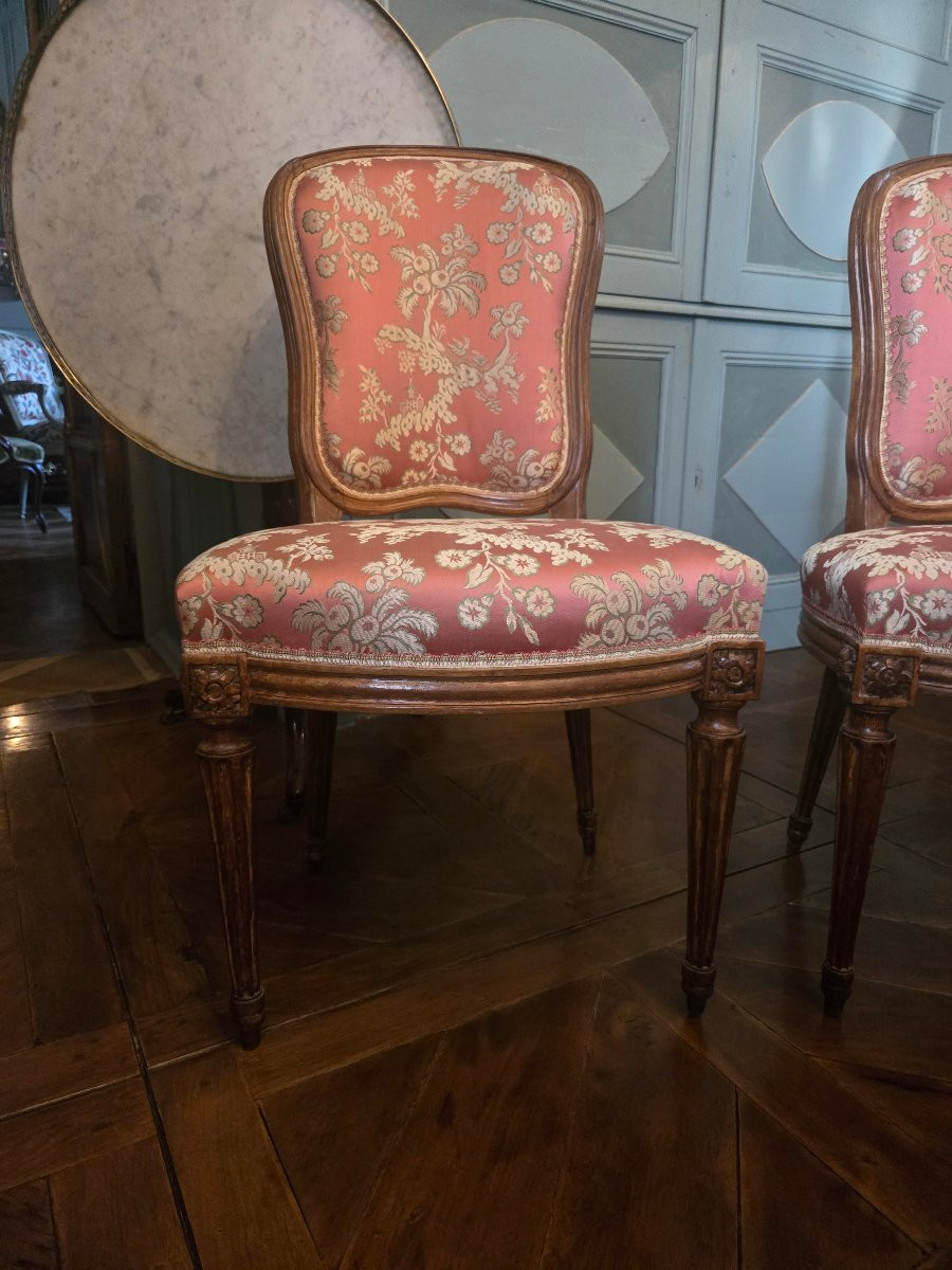 Pair Of Transition Louis XV – Louis XVI Chairs, Parisian Work, Circa 1765–1775.-photo-2