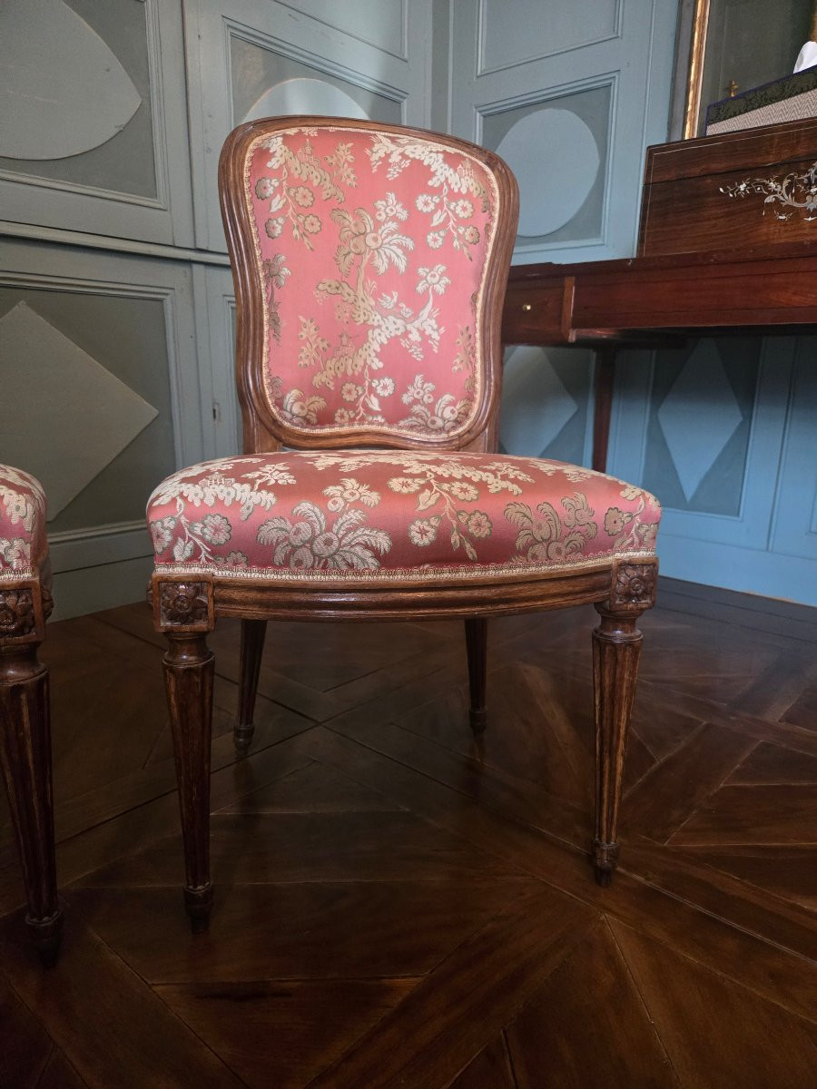 Pair Of Transition Louis XV – Louis XVI Chairs, Parisian Work, Circa 1765–1775.-photo-3