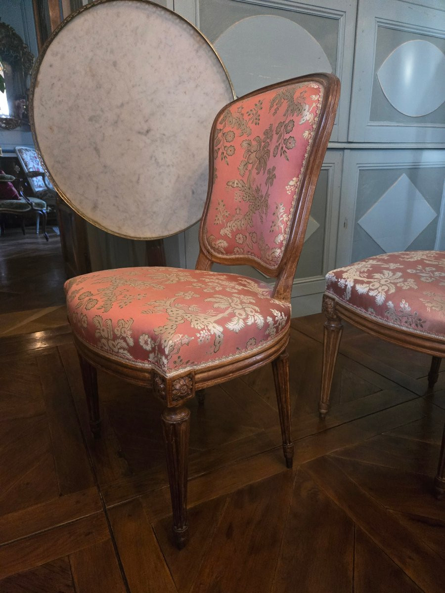 Pair Of Transition Louis XV – Louis XVI Chairs, Parisian Work, Circa 1765–1775.-photo-5