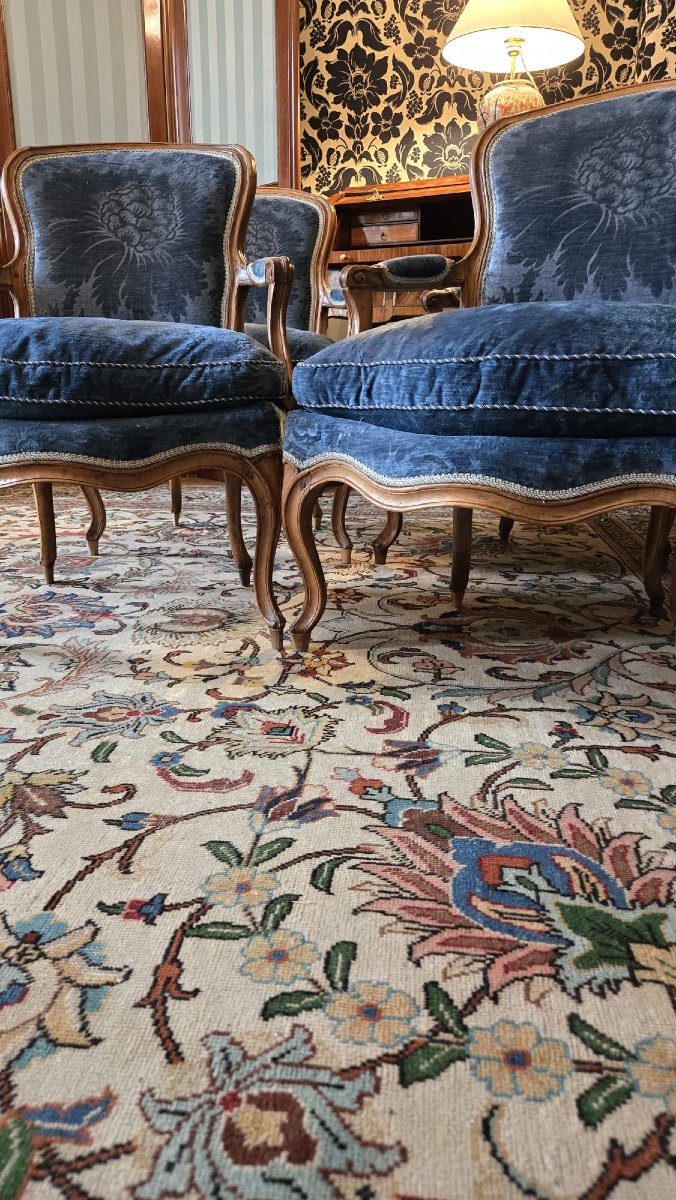 Série de quatre fauteuils cabriolets d’époque Louis XV, Paris vers 1760.  -photo-4