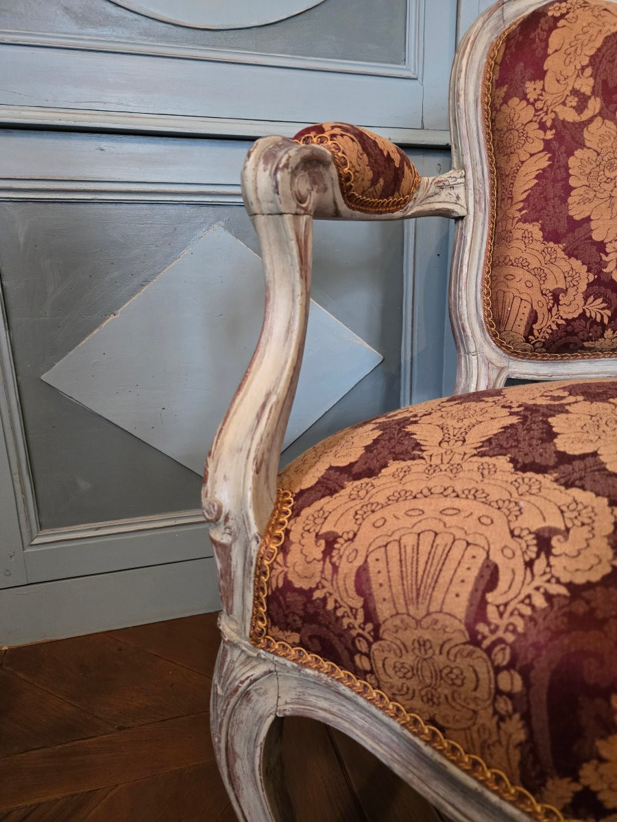 Pair Of Louis XV Period Dressing Chairs.  -photo-1