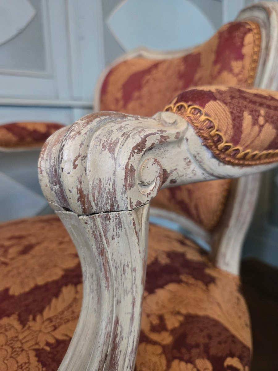 Pair Of Louis XV Period Dressing Chairs.  -photo-4