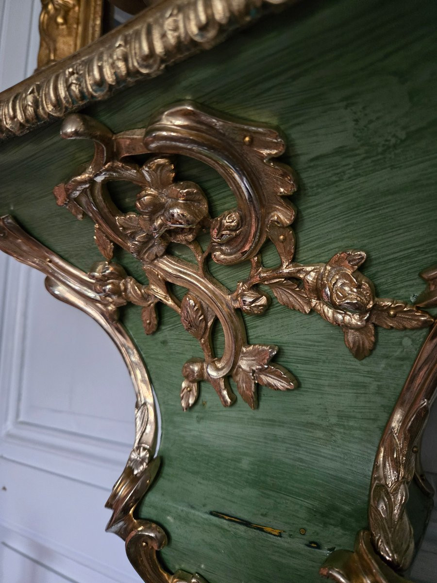 Louis XV Style Wall Console, 19th Century.  -photo-3