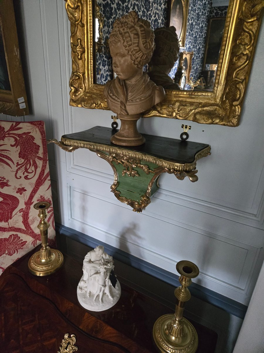 Louis XV Style Wall Console, 19th Century.  -photo-2