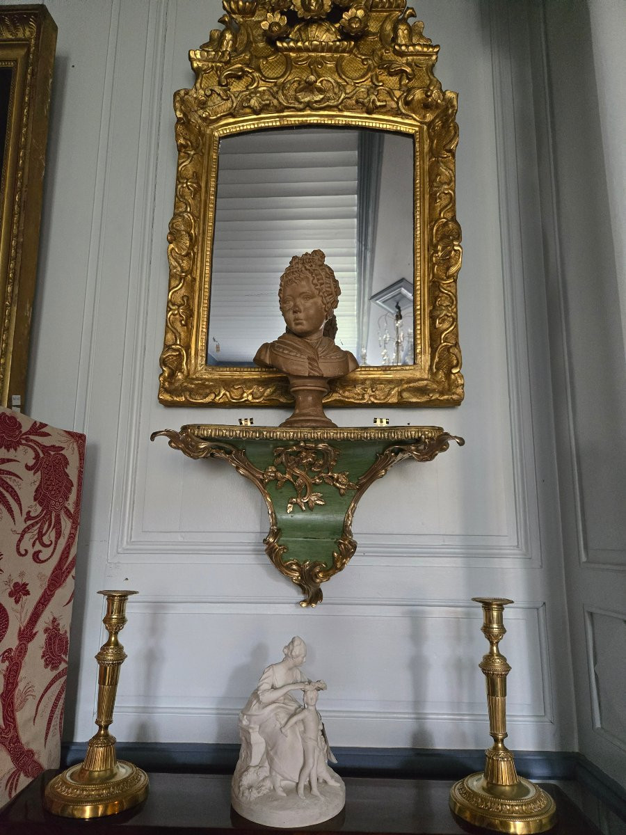 Louis XV Style Wall Console, 19th Century.  -photo-8