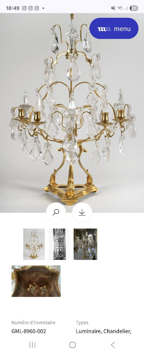 Paire de girandoles dite cage en bronze doré et cristal – Époque XVIIIe siècle -photo-8