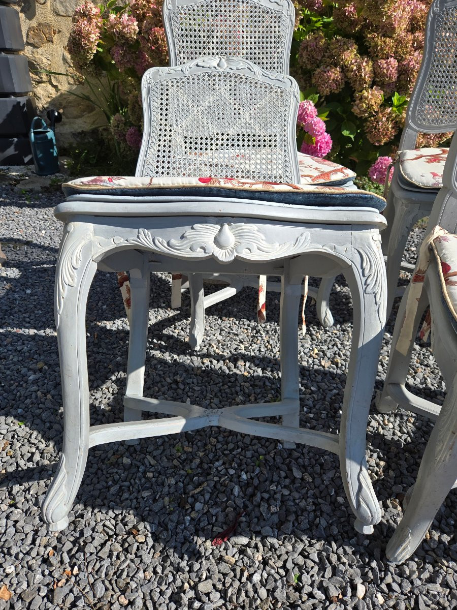 Suite de six chaises à la Reine d’époque Louis XV.  Paris, vers 1735–1750-photo-2