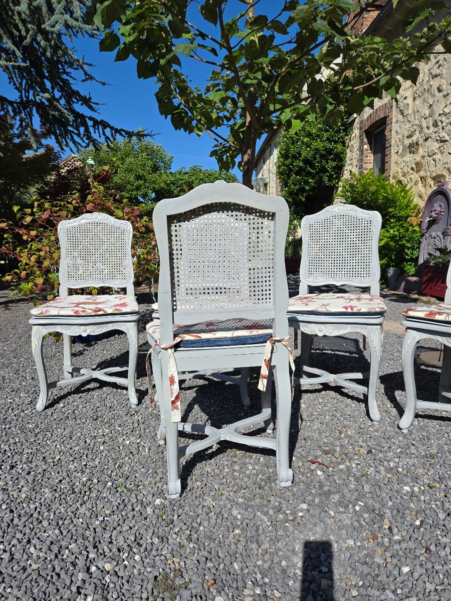 Suite de six chaises à la Reine d’époque Louis XV.  Paris, vers 1735–1750-photo-4