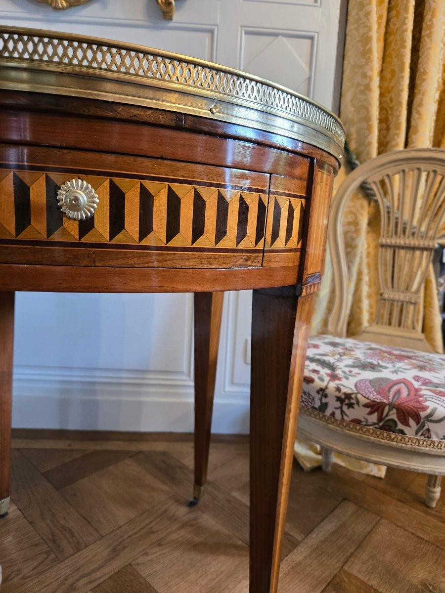 Regional Inlaid Bouillotte Table, Louis XVI Period, Eastern France, Circa 1780–1790.-photo-2