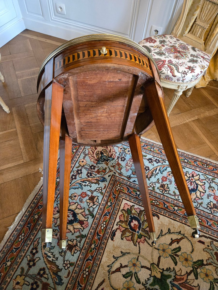 Regional Inlaid Bouillotte Table, Louis XVI Period, Eastern France, Circa 1780–1790.-photo-4