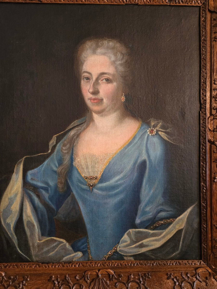 Portrait de dame de qualité – École française du XVIIIe siècle.  -photo-3