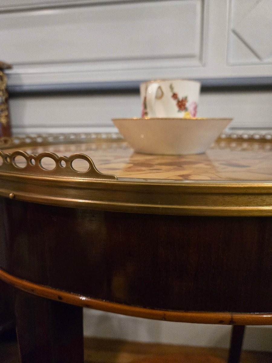 Oval Cabaret Table In Aleppo Breccia, Louis XVI Period.  -photo-2