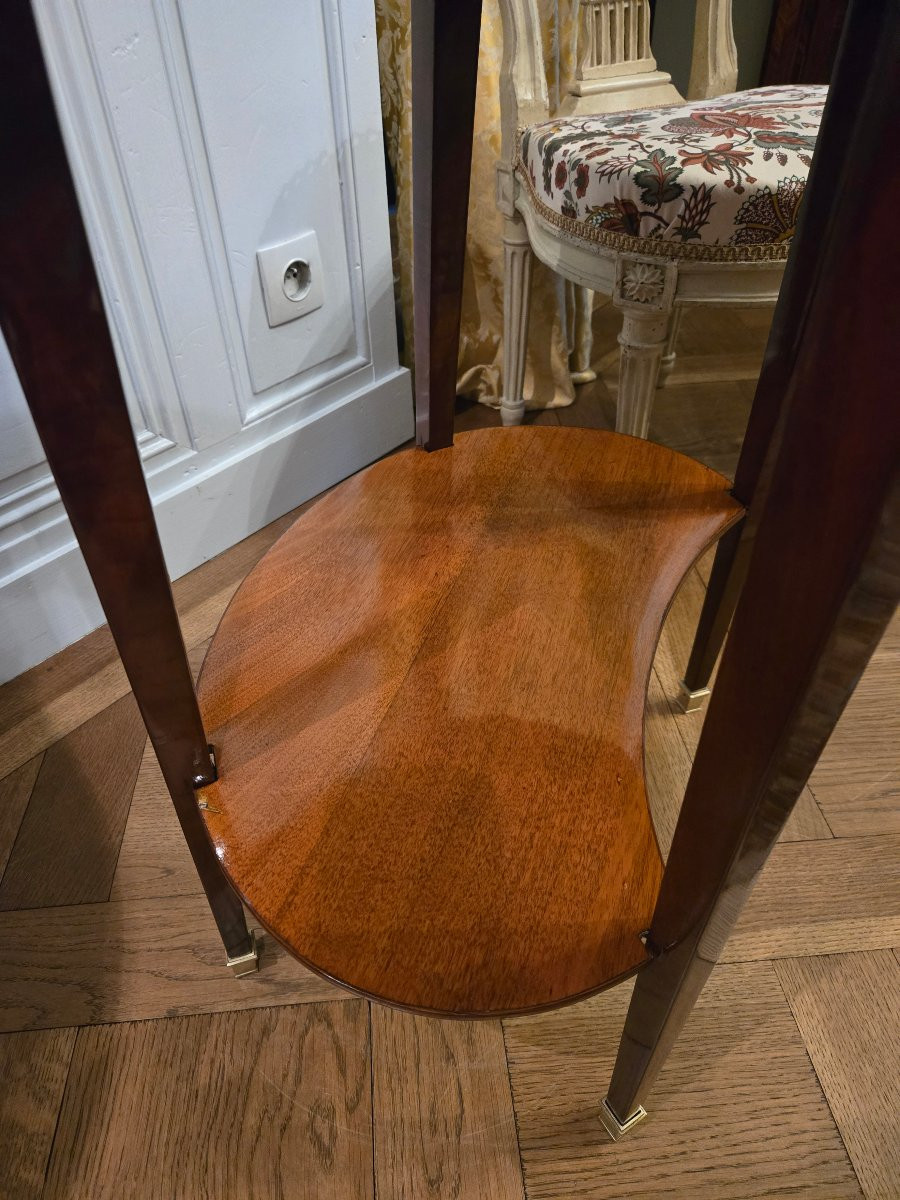 Oval Cabaret Table In Aleppo Breccia, Louis XVI Period.  -photo-3
