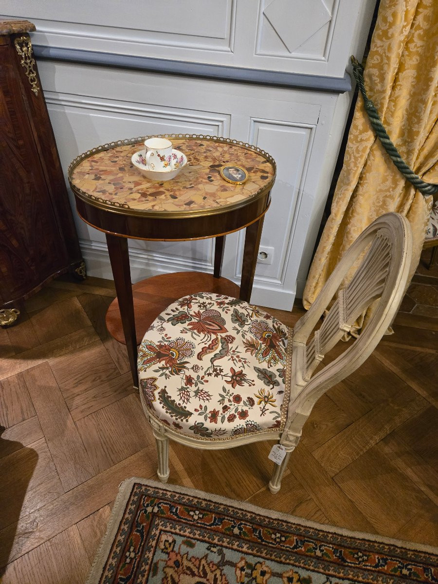 Oval Cabaret Table In Aleppo Breccia, Louis XVI Period.  -photo-8