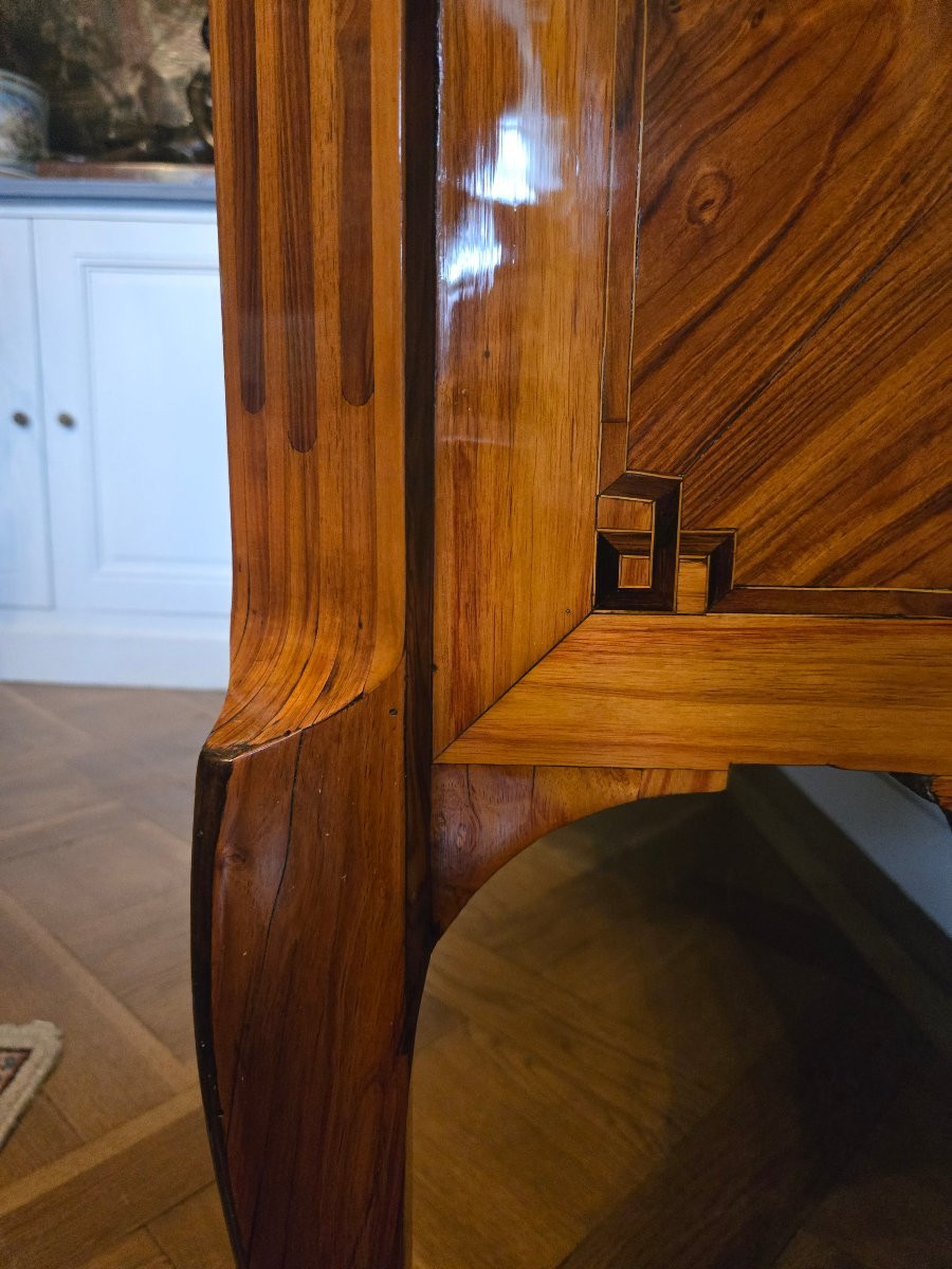 “greek-style” Chest Of Drawers In Violet And Rosewood, Work Attributed To Lyon Around 1780.  -photo-2