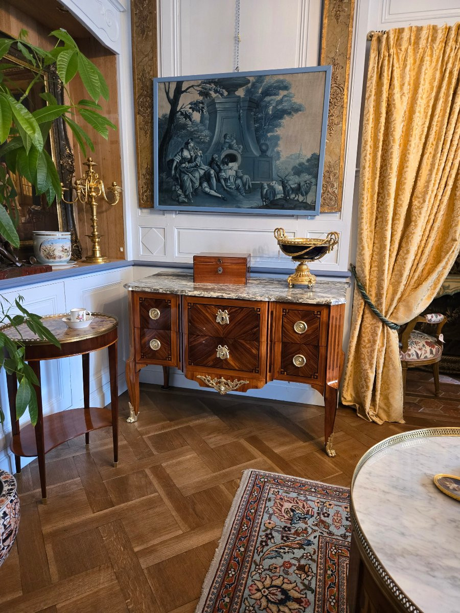 “greek-style” Chest Of Drawers In Violet And Rosewood, Work Attributed To Lyon Around 1780.  -photo-8