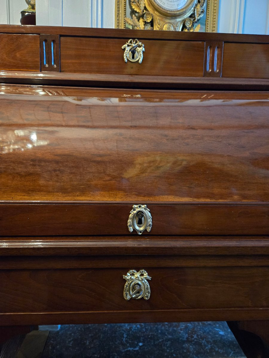 Louis XVI Period Cylinder Desk – Stamped J. Manser And Jme.  -photo-2