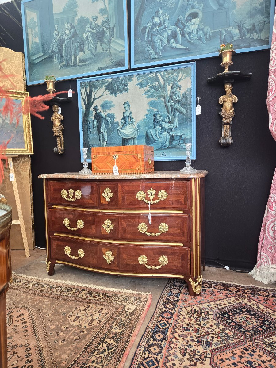 Commode estampillée E. Doirat  Paris, époque Régence, vers 1725 .-photo-8