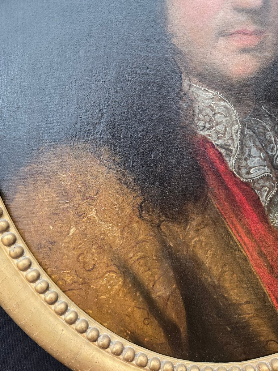 Paire de portraits d’époque Louis XIV.  École française, fin du XVIIᵉ siècle.-photo-3