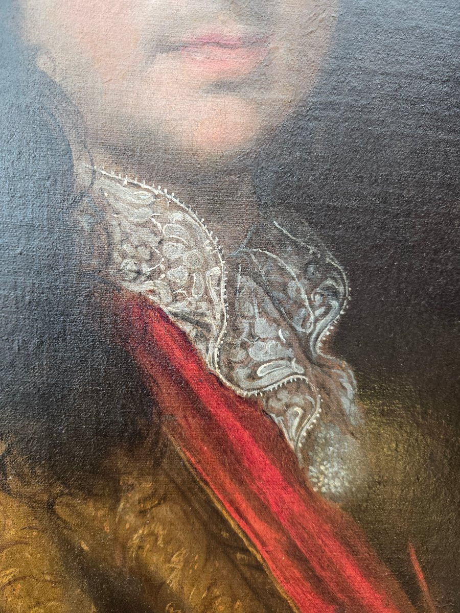 Paire de portraits d’époque Louis XIV.  École française, fin du XVIIᵉ siècle.-photo-4