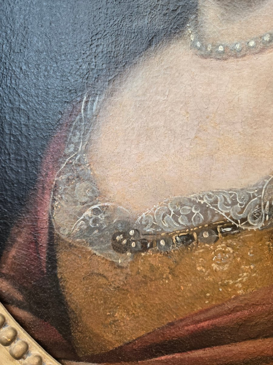 Paire de portraits d’époque Louis XIV.  École française, fin du XVIIᵉ siècle.-photo-6
