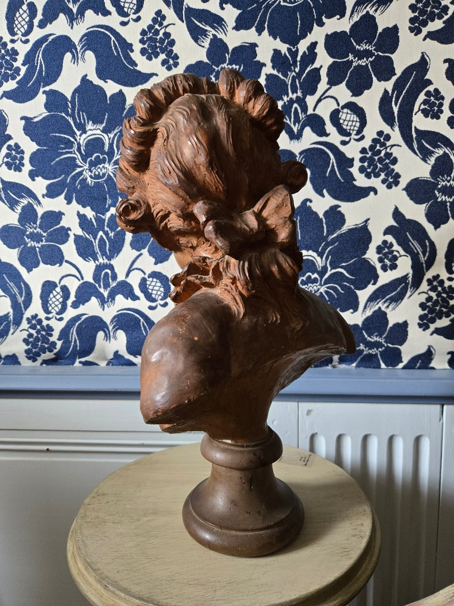 Bust Of A Child, Signed “roland F.”, After Philippe-laurent Roland (1746–1816).  -photo-1