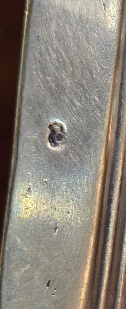 Paire de flambeaux en bronze argenté, poinçon au C couronné – France, époque Louis XV.  -photo-5