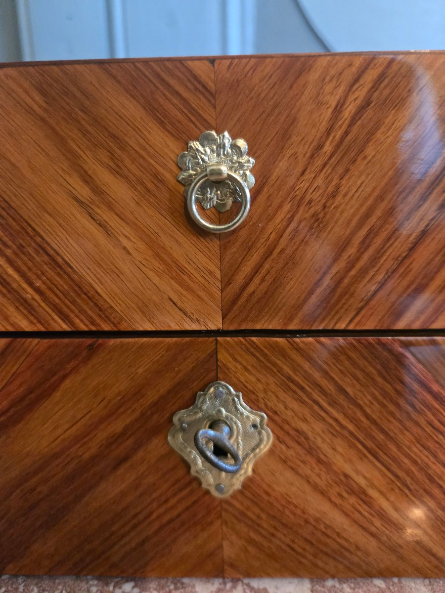 Louis XVI Period Cube Marquetry Perfume And Ointment Box.  -photo-1