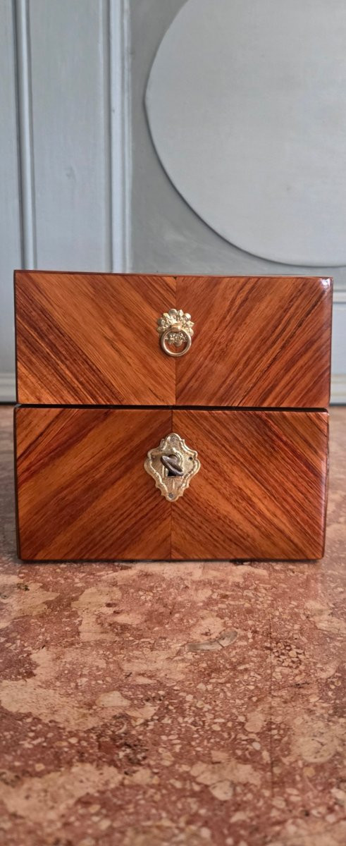 Louis XVI Period Cube Marquetry Perfume And Ointment Box.  -photo-8