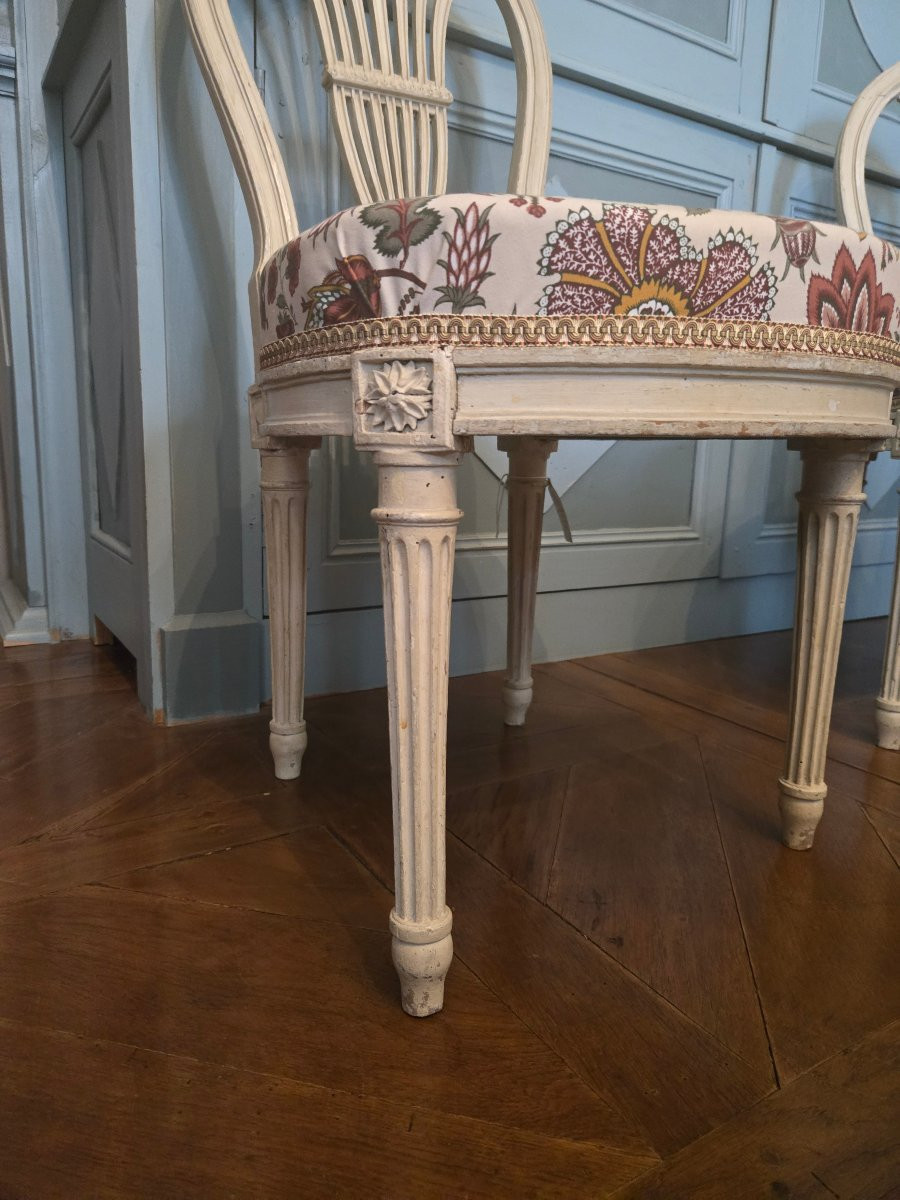 Jean Avisse, paire de chaises d’époque Louis XVI.  -photo-2