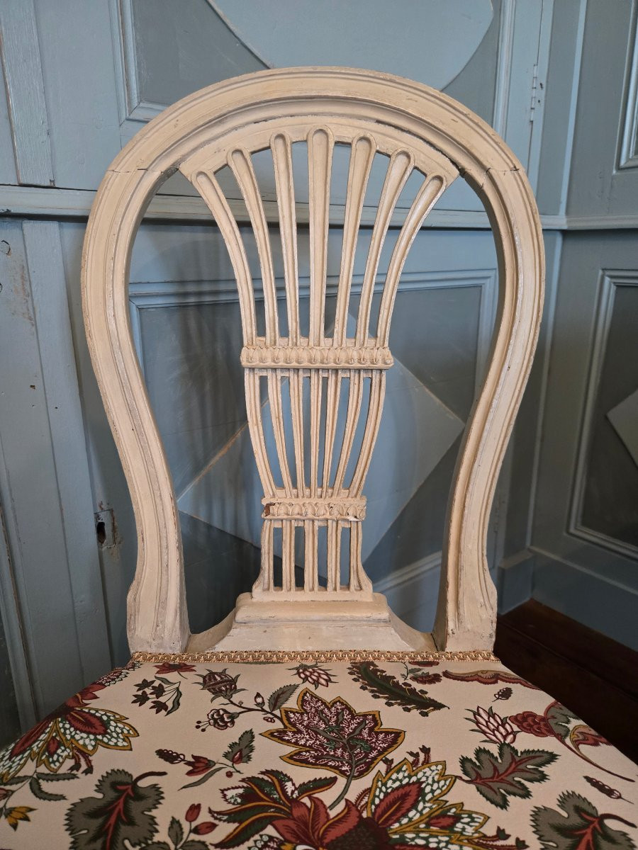 Jean Avisse, paire de chaises d’époque Louis XVI.  -photo-4