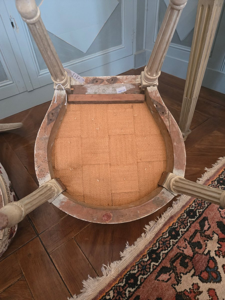 Jean Avisse, paire de chaises d’époque Louis XVI.  -photo-5
